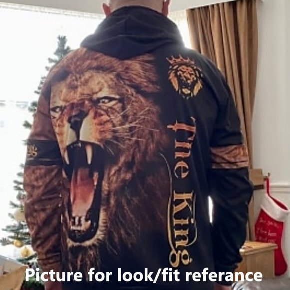 Mens Lion Leo Graphic Track Suit Hoodie Set - Picture 4 of 4